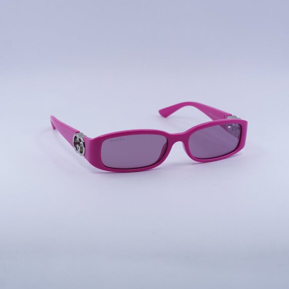 Gucci GG1661S 004  Sunglasses Fuchsia Rectangle Frame, Pink Lenses main image 4